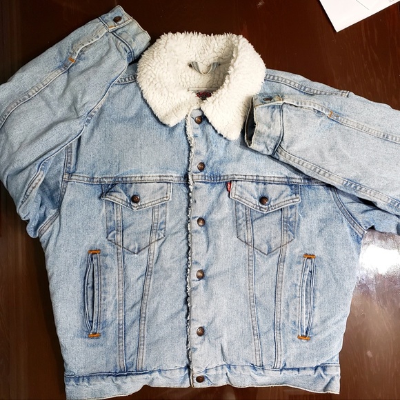 Levis 90's Sherpa Denim Jean Trucker Jacket - Picture 1 of 7
